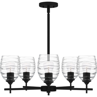 Lucy 5 Light Chandelier in Matte Black 3
