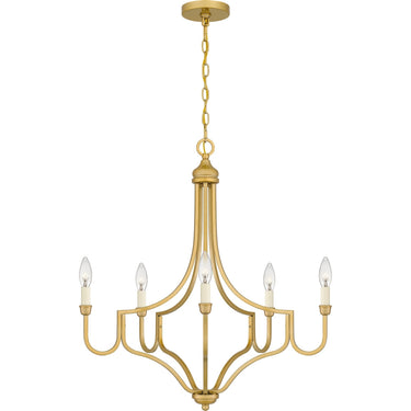 Mabel 5 Light Chandelier in Light Gold 2