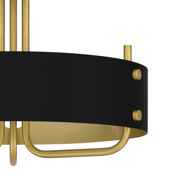 Madden 3 Light Semi-Flush Mount in Aged Brass 2