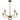 Mallory 5 Light Chandelier in Weathered Brass 1