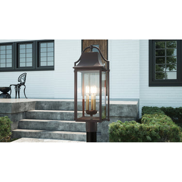 Manning 3 Light Outdoor Post in Western Bronze 5