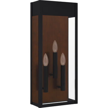 Maren 3 Light Outdoor Wall Sconce in Matte Black 3