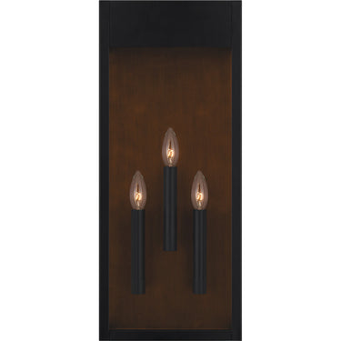 Maren 3 Light Outdoor Wall Sconce in Matte Black 4