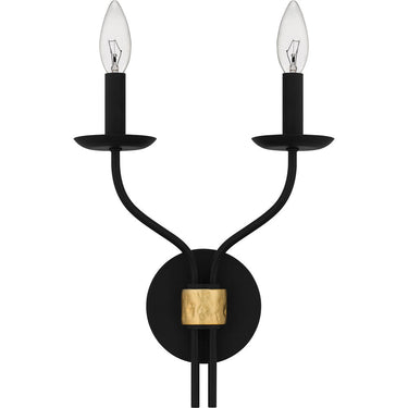 Margaret 2 Light Wall Sconce in Matte Black 3