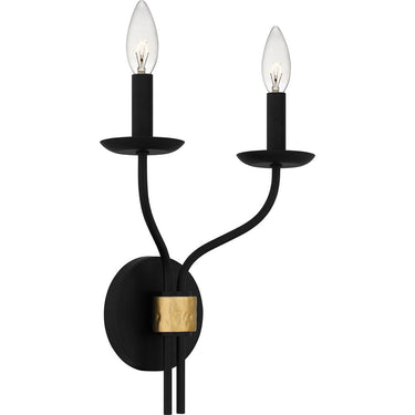 Margaret 2 Light Wall Sconce in Matte Black 4