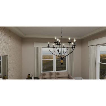 Margaret 9 Light Chandelier in Matte Black 2