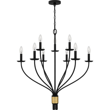 Margaret 9 Light Chandelier in Matte Black 3