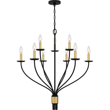 Margaret 9 Light Chandelier in Matte Black 1