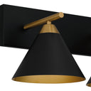 Mastro 2 Light Bath Light in Matte Black 2
