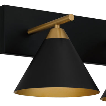 Mastro 2 Light Bath Light in Matte Black 2