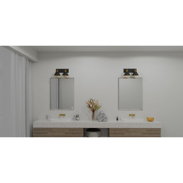 Mastro 2 Light Bath Light in Matte Black 3