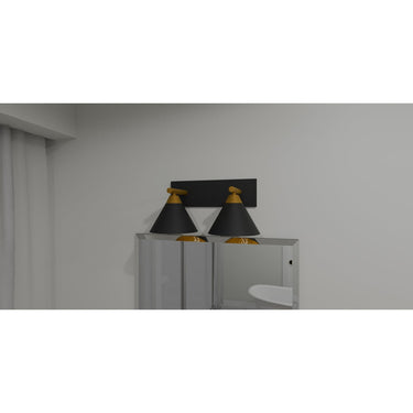 Mastro 2 Light Bath Light in Matte Black 4