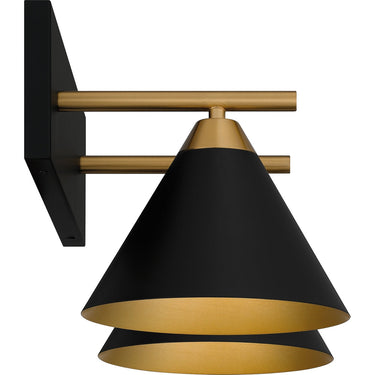 Mastro 2 Light Bath Light in Matte Black 1
