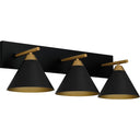Mastro 3 Light Bath Light in Matte Black 5