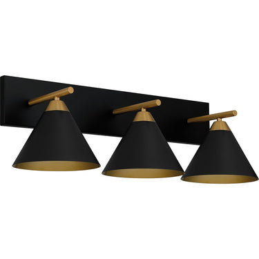 Mastro 3 Light Bath Light in Matte Black 5