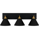 Mastro 3 Light Bath Light in Matte Black 6