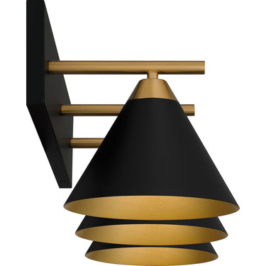 Mastro 3 Light Bath Light in Matte Black 7