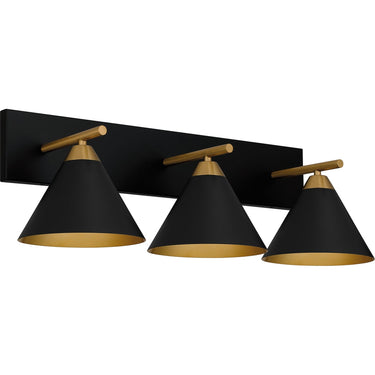 Mastro 3 Light Bath Light in Matte Black 1