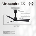 Matthews Fan Alessandra Three Blade Transitional Ceiling Fan with Integrated 5CCT LED image 105