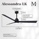 Matthews Fan Alessandra Three Blade Transitional Ceiling Fan with Integrated 5CCT LED image 106