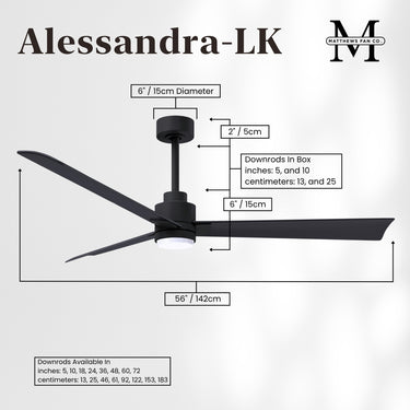 Matthews Fan Alessandra Three Blade Transitional Ceiling Fan with Integrated 5CCT LED image 106