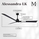 Matthews Fan Alessandra Three Blade Transitional Ceiling Fan with Integrated 5CCT LED image 107