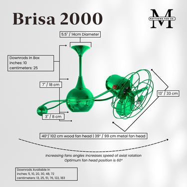 Matthews Fan Brisa 2000 Rotational Polished Chrome Finish Ceiling Fan image 2