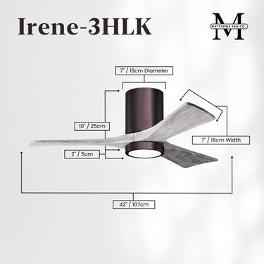 Matthews Fan Irene-5HLK Five Blade Flush Mount Paddle Fan with Integrated 5CCT LED image 33