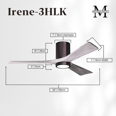 Matthews Fan Irene-5HLK Five Blade Flush Mount Paddle Fan with Integrated 5CCT LED image 34
