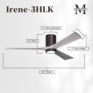 Matthews Fan Irene-5HLK Five Blade Flush Mount Paddle Fan with Integrated 5CCT LED image 35