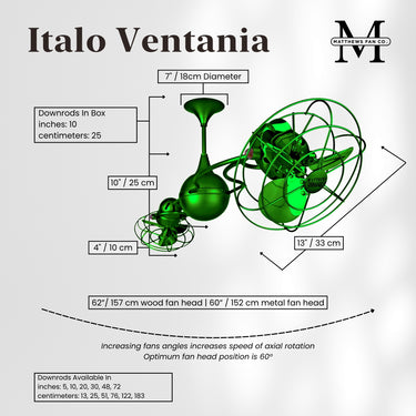 Matthews Fan Italo Ventania Rotational Ceiling Fan image 21