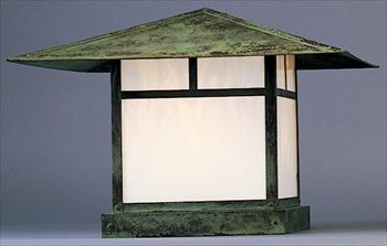 MC-24 Arroyo Craftsman Monterey 24" Outdoor Column Mount with Sycamore Overlay - Crescent Harbor