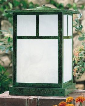 MC-7 Arroyo Craftsman Mission Small Outdoor Column Mount with T-Bar Overlay - Crescent Harbor