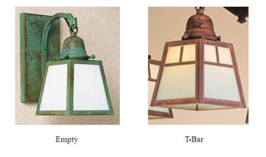 MCM-12 Arroyo Craftsman Mission Large Outdoor Ceiling Mount with T-Bar Overlay - Crescent Harbor