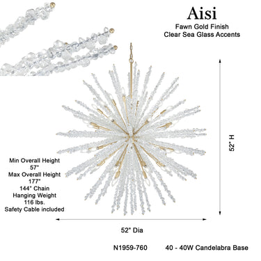 Metropolitan Aisi 52" 40 Light Chandelier - N1959-760 5