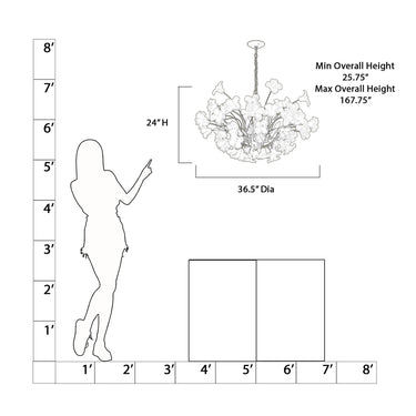 Metropolitan Bloome 36.5" 8 Light Chandelier - N2228-732 8