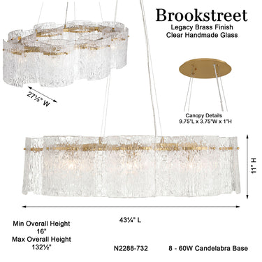 Metropolitan Brookstreet 43.25" 8 Light Pendant - N2288-732 8