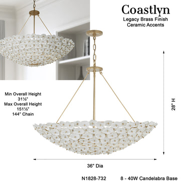 Metropolitan Coastlyn 36" 8 Light Pendant - N1828-732 5