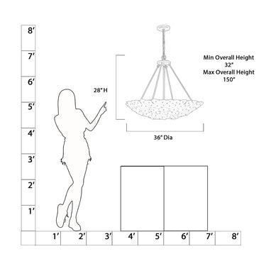 Metropolitan Coastlyn 36" 8 Light Pendant - N1828-732 6