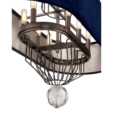 Metropolitan Grandeur 8 Light Island Light In Metal With Fabric - N7339 7
