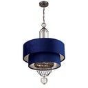 Metropolitan Grandeur 8 Light Pendant In Metal With Fabric - N7338 1