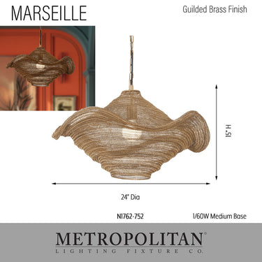 Metropolitan Marseille 1 Light Pendant - N1762-752