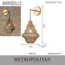 Metropolitan Marseille 1 Light Wall Sconce - N1760-752