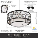 Metropolitan Mosaic 4 Light Pendant - N7754-143 