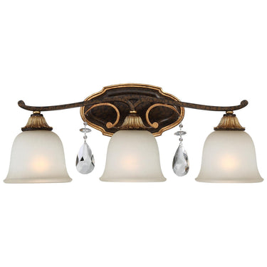 Metropolitan N1463-652 Chateau Nobles 3 Light Bath in Raven Bronze W/Sunburst Gold H - Crescent Harbor 1
