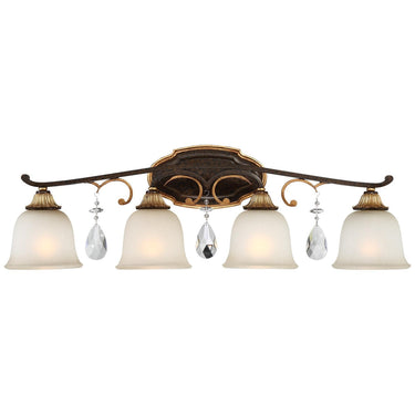 Metropolitan N1464-652 Chateau Nobles 4 Light Bath in Raven Bronze W/Sunburst Gold H - Crescent Harbor 1