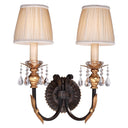 Metropolitan N2690-258B Bella Cristallo 2 Light Wall Sconce in French Bronze W/ Gold Highlights - Crescent Harbor 1