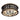 Metropolitan N6109-20 Montparnasse 2 Light Flush Mount in French Coal W/ Gold Leaf Highl - Crescent Harbor 1