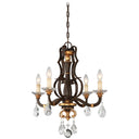 Metropolitan N6454-652 Chateau Nobles 4 Light Mini Chandelier in Raven Bronze W/Sunburst Gold H - Crescent Harbor 1