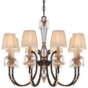 Metropolitan N6648-258B Bella Cristallo 8 Light Chandelier in French Bronze W/ Gold Highlights - Crescent Harbor 1